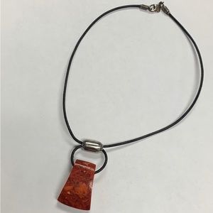 Silpada sterling silver 925 coral necklace